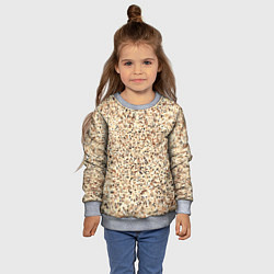 Свитшот детский Светлый коричневый текстурированный под камень, цвет: 3D-меланж — фото 2