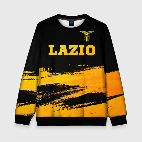 Детский свитшот Lazio - gold gradient посередине / 3D-Черный – фото 1