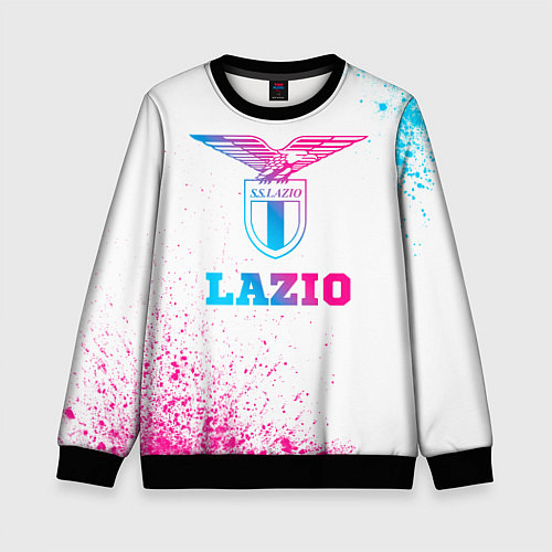 Детский свитшот Lazio neon gradient style / 3D-Черный – фото 1