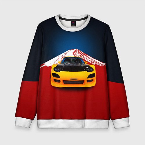 Детский свитшот Японский спортивный автомобиль / 3D-Белый – фото 1