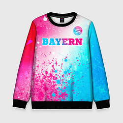 Детский свитшот Bayern neon gradient style посередине