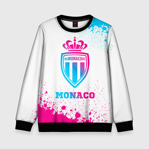 Детский свитшот Monaco neon gradient style / 3D-Черный – фото 1