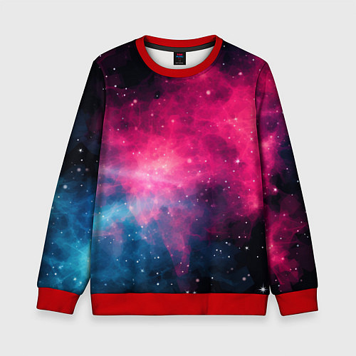 Детский свитшот Абстрактный космос фантастика / 3D-Красный – фото 1