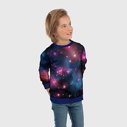 Свитшот детский Абстрактный космос фантастика, цвет: 3D-синий — фото 2