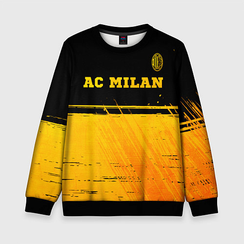 Детский свитшот AC Milan - gold gradient посередине / 3D-Черный – фото 1