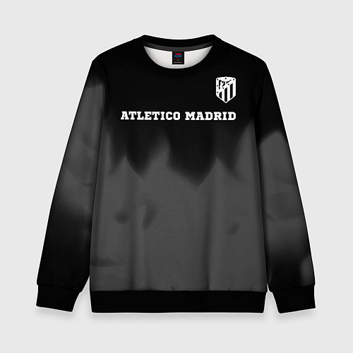 Детский свитшот Atletico Madrid sport на темном фоне посередине / 3D-Черный – фото 1