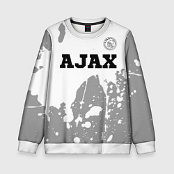 Свитшот детский Ajax sport на светлом фоне посередине, цвет: 3D-белый