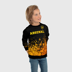 Свитшот детский Arsenal - gold gradient посередине, цвет: 3D-черный — фото 2