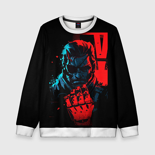 Детский свитшот Metal Gear - Snake / 3D-Белый – фото 1