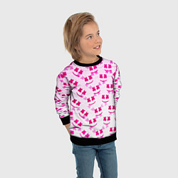 Свитшот детский Marshmello pink colors, цвет: 3D-черный — фото 2