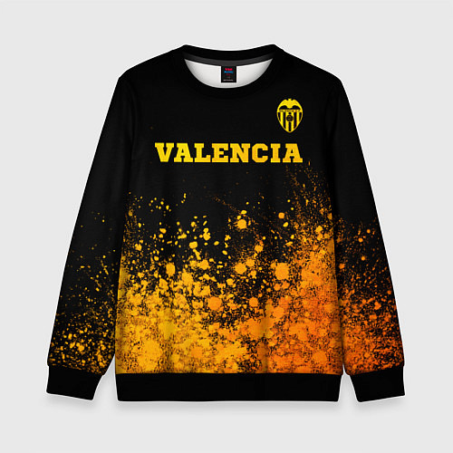 Детский свитшот Valencia - gold gradient посередине / 3D-Черный – фото 1