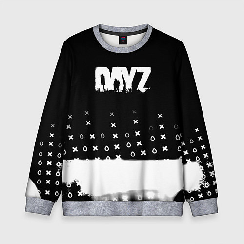 Детский свитшот Dayz game pattern logo / 3D-Меланж – фото 1