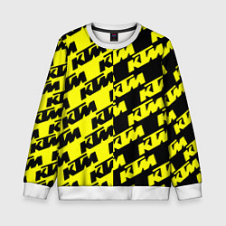 Свитшот детский KTU жёлто чёрный стиль, цвет: 3D-белый