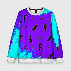 Свитшот детский Fortnite neon steel colors epic, цвет: 3D-белый