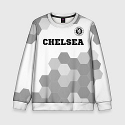 Свитшот детский Chelsea sport на светлом фоне посередине, цвет: 3D-белый