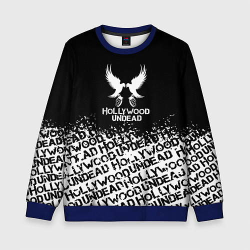 Детский свитшот Hollywood Undead rock / 3D-Синий – фото 1