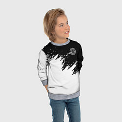 Свитшот детский Лестерсити белая краска спорт, цвет: 3D-меланж — фото 2