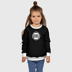 Свитшот детский FIAT logo white, цвет: 3D-белый — фото 2