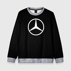 Свитшот детский Mercedes benz logo white, цвет: 3D-меланж