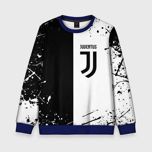 Детский свитшот Juventus краски текстура спорт / 3D-Синий – фото 1