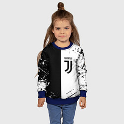 Свитшот детский Juventus краски текстура спорт, цвет: 3D-синий — фото 2