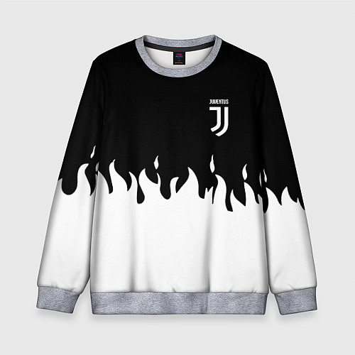 Детский свитшот Juventus fire / 3D-Меланж – фото 1
