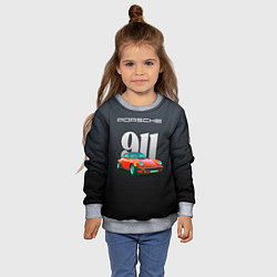 Свитшот детский Porsche 911 немецкий спортивный автомобиль, цвет: 3D-меланж — фото 2