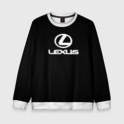 Детский свитшот Lexus white logo