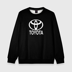 Свитшот детский Toyota white logo, цвет: 3D-черный