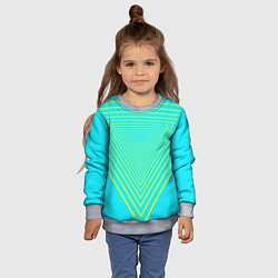 Свитшот детский Треугольники уходящие в даль, цвет: 3D-меланж — фото 2