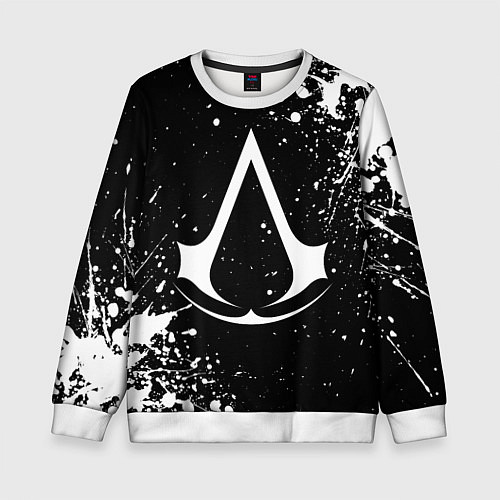 Детский свитшот White logo of assasin / 3D-Белый – фото 1