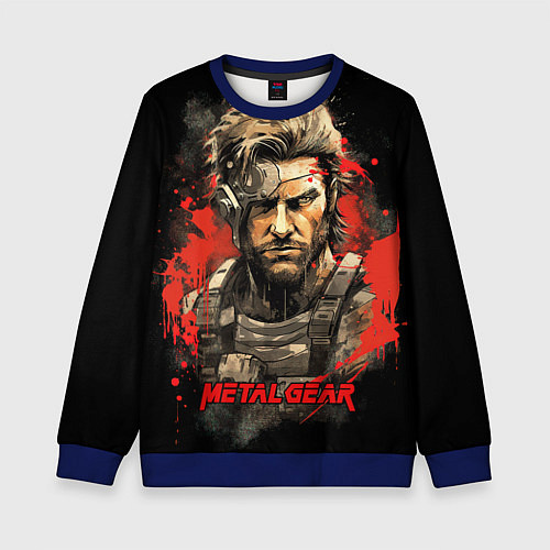 Детский свитшот Venom Snake Metal gear game / 3D-Синий – фото 1