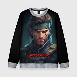 Свитшот детский Веном Снейк из игры Metal gear, цвет: 3D-меланж