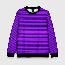 Свитшот детский Сочный фиолетовый в полоску, цвет: 3D-черный