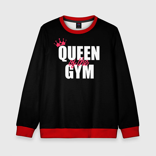 Детский свитшот Queen of the gym - crown / 3D-Красный – фото 1