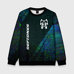 Детский свитшот Deftones glitch blue