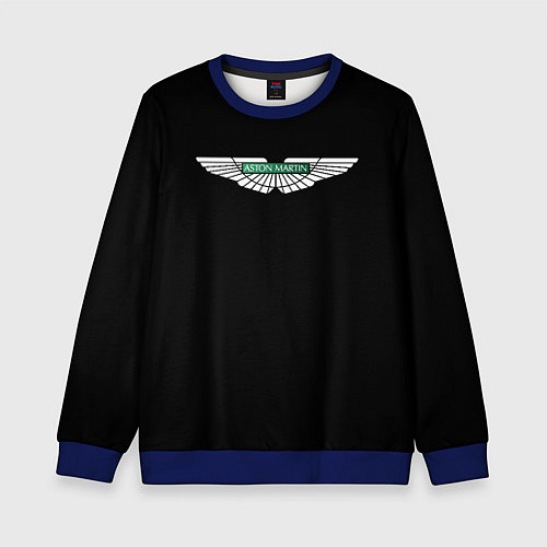 Детский свитшот Aston Martin logo / 3D-Синий – фото 1