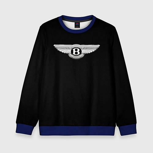 Детский свитшот Bentley logo / 3D-Синий – фото 1