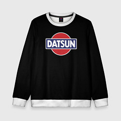 Свитшот детский Datsun logo, цвет: 3D-белый