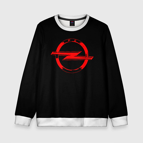 Детский свитшот Opel red logo / 3D-Белый – фото 1