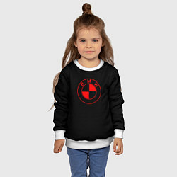 Свитшот детский BMW red logo, цвет: 3D-белый — фото 2