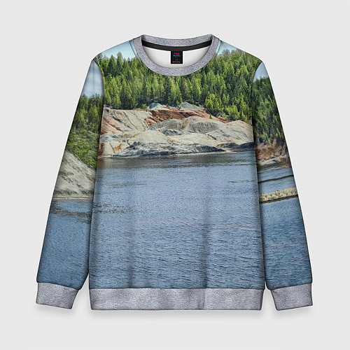 Детский свитшот Троицко-байновское месторождение глины / 3D-Меланж – фото 1