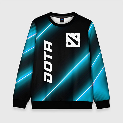 Детский свитшот Dota неоновые лампы / 3D-Черный – фото 1