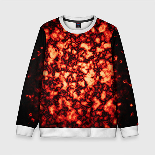 Детский свитшот Узор огня / 3D-Белый – фото 1