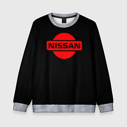 Свитшот детский Nissan red logo, цвет: 3D-меланж