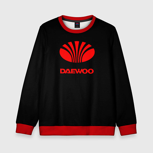 Детский свитшот Daewoo red logo / 3D-Красный – фото 1