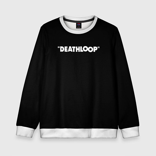Детский свитшот Deathloop logo / 3D-Белый – фото 1