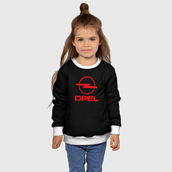 Свитшот детский Opel red logo auto, цвет: 3D-белый — фото 2