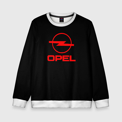 Детский свитшот Opel red logo auto / 3D-Белый – фото 1