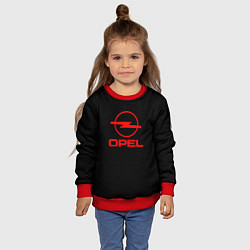 Свитшот детский Opel red logo auto, цвет: 3D-красный — фото 2